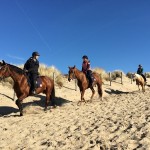Paardrijden op het strand